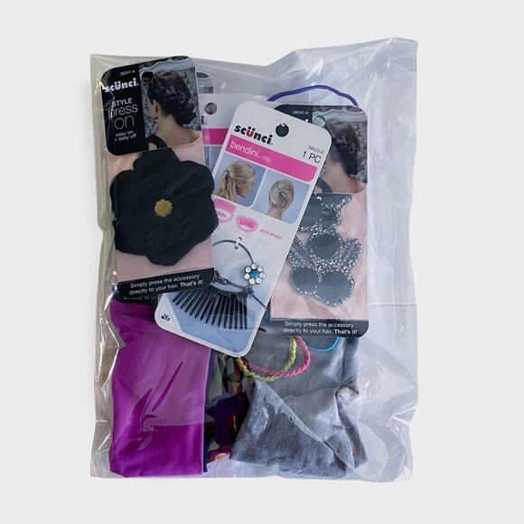 Huge Hair Accessory Lot 5+ Headbands Floral Clips Press On Appliques Bundle - Picture 3 of 4